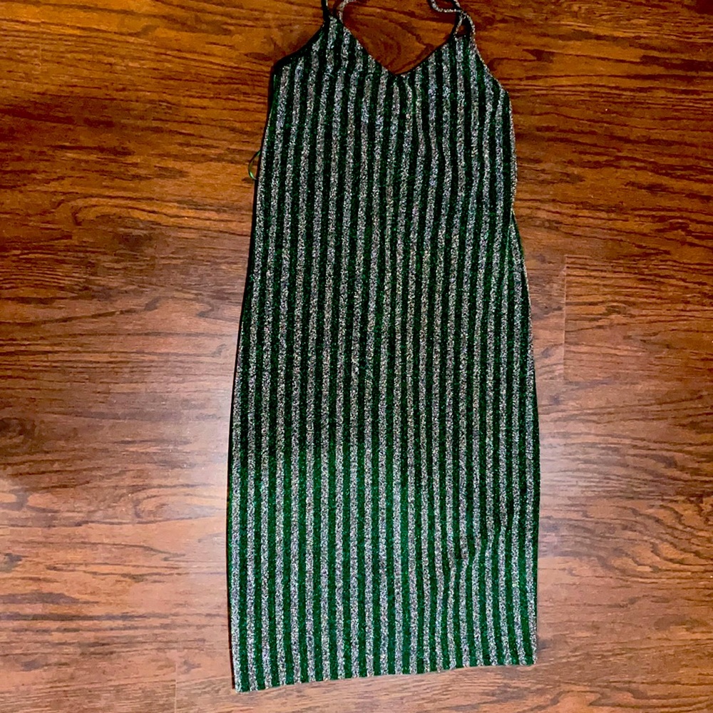 Shimmery green and silver dress from Nordstrom